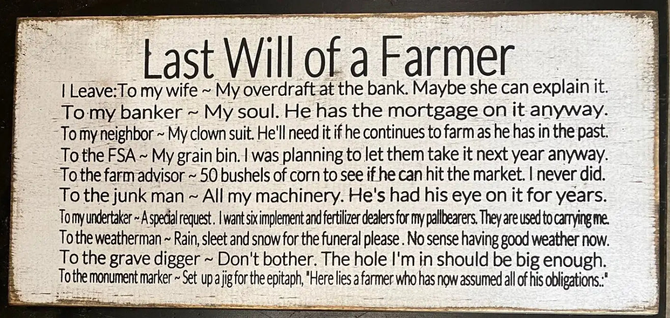 Last will of a farmer tote 5
