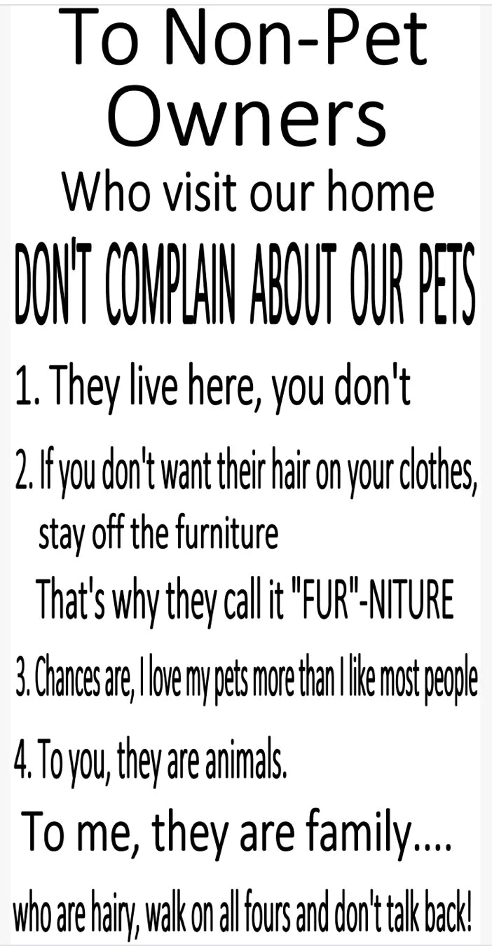 TO NON-PET OWNERS tote 9