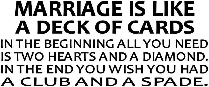 MARRIAGE IS LIKE A DECK OF CARDS tote 7