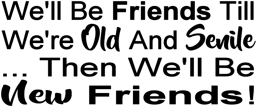 WE'LL BE FRIENDS OLD