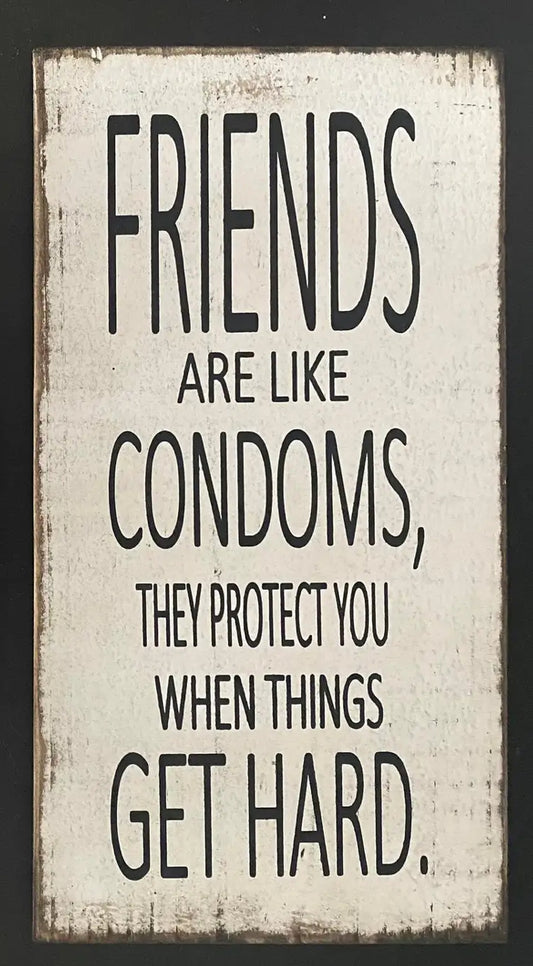 FRIENDS ARE LIKE CONDOMS tote 2