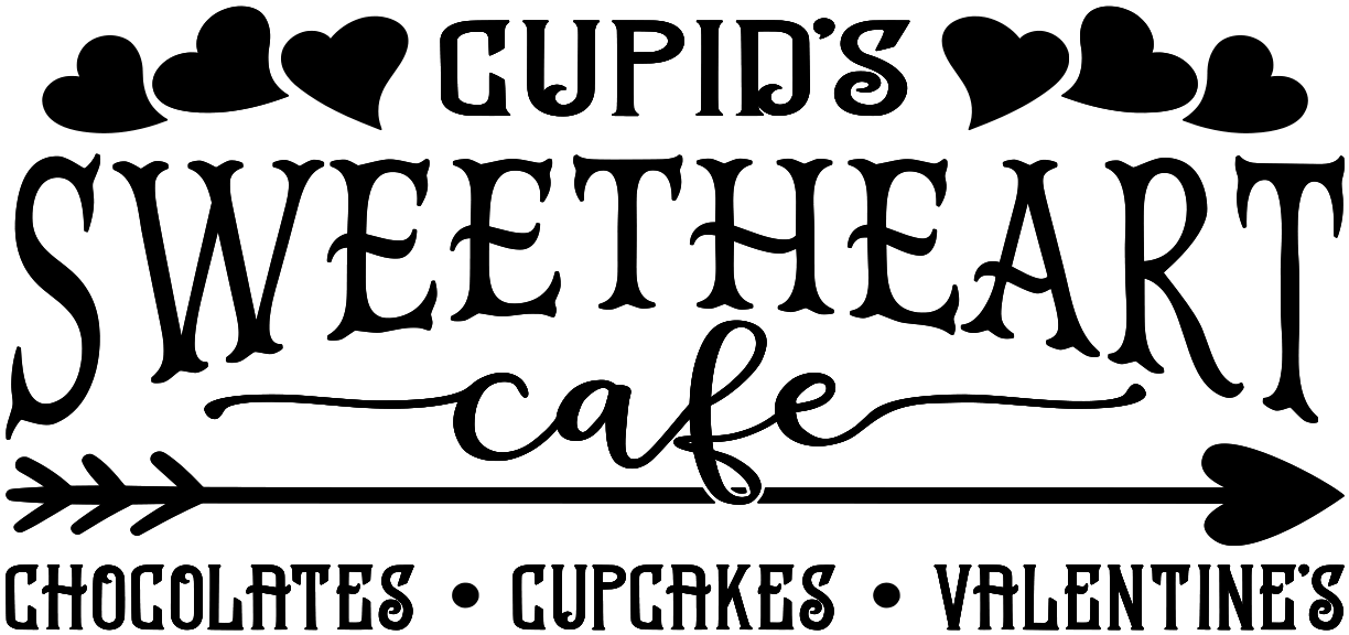 CUPID CAFE NEW VALENTINE HOME SIGN BOHO