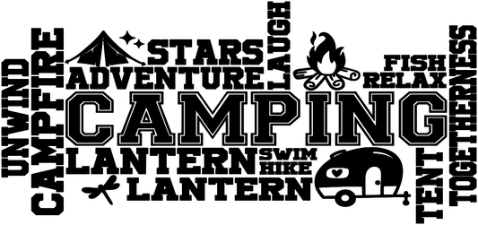 CAMPING WORD ART