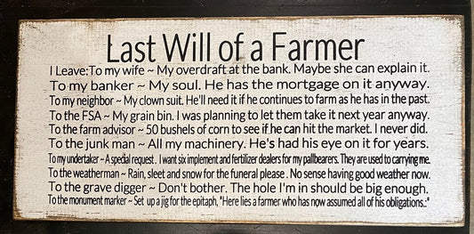 LAST WILL OF A FARMER