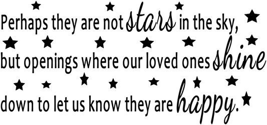 Perhaps they are not stars in the sky